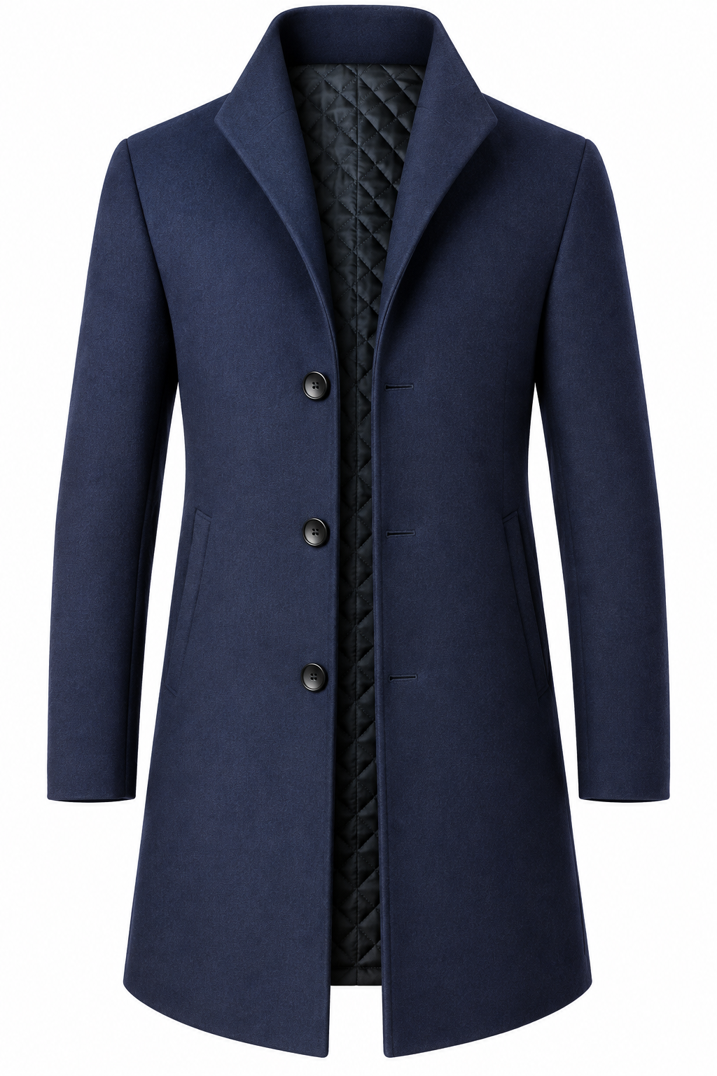 Herren Parkajacke aus Wolle | Einfarbig Gewebt & Langärmlig | Jacke in Normaler Länge für Alltag & Herbst | Schmid