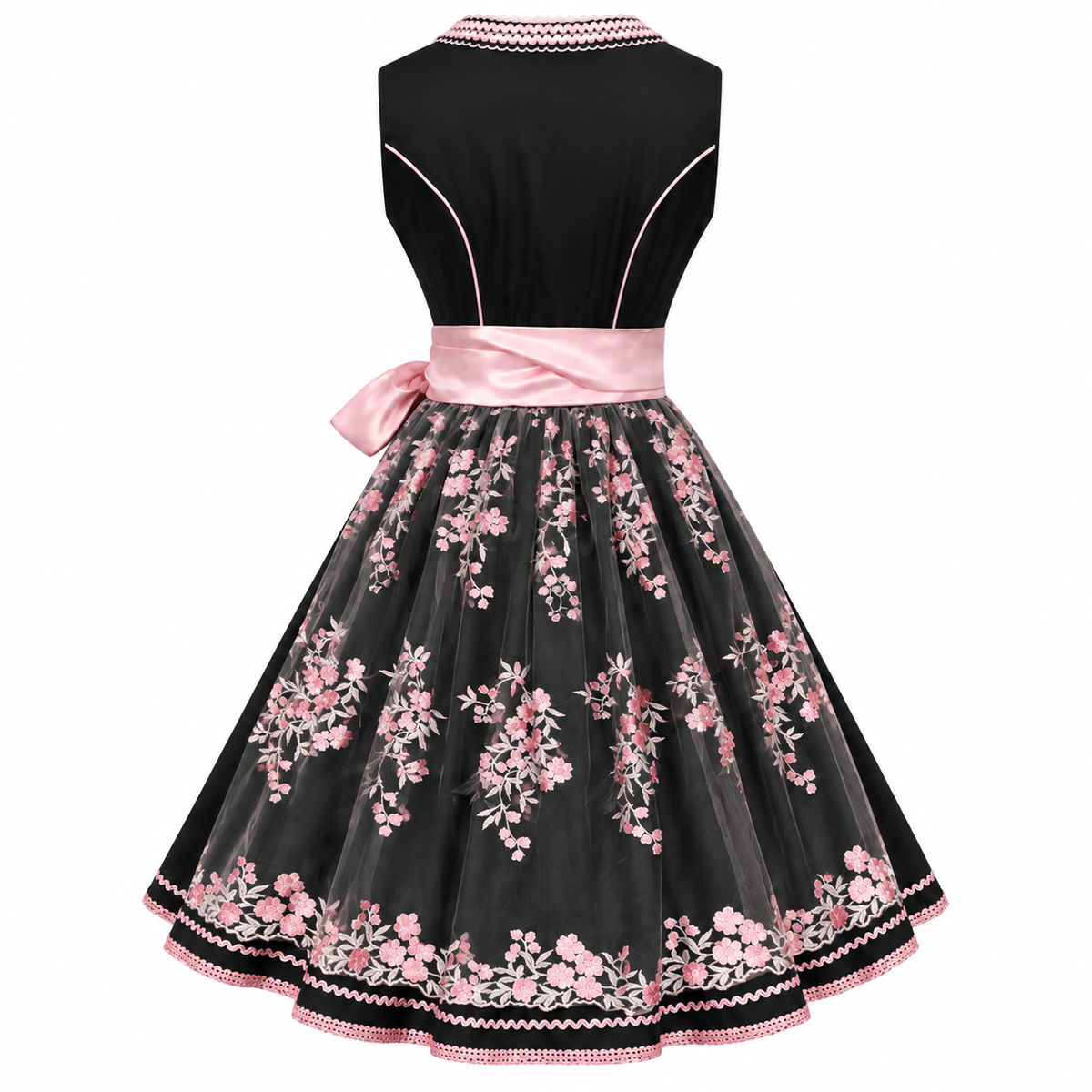Damen Trachtenkostüm | Schnürkleid, Bluse & Schürze | Dreiteiliges Set für Oktoberfest, Volksfeste & Themenpartys | Schmid