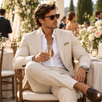 Herrenanzug aus Leinen | Slim Fit & Leichte Konstruktion | Koordiniertes Anzugset für Veranstaltungen, Freizeit & Sommer | Schmid