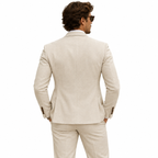 Herrenanzug aus Leinen | Slim Fit & Leichte Konstruktion | Koordiniertes Anzugset für Veranstaltungen, Freizeit & Sommer | Schmid