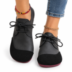 Damen Flache Riemenschuhe | Textil-Synthetik-Obermaterial & Geschlossene Zehen | Flexible Schuhe mit Mehreren Riemen | Schmid