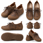 Damen Flache Riemenschuhe | Textil-Synthetik-Obermaterial & Geschlossene Zehen | Flexible Schuhe mit Mehreren Riemen | Schmid