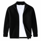Herren Ribstrick-Cardigan | Durchgehender Reißverschluss & Hoher Kragen | Langarm-Strickjacke für Herbst & Winter | Schmid