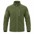 Herren Fleecejacke | Hoher Kragen & Durchgehender Reißverschluss | Klassische Jacke mit Reißverschlusstaschen für Outdoor | Schmid