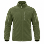 Herren Fleecejacke | Hoher Kragen & Durchgehender Reißverschluss | Klassische Jacke mit Reißverschlusstaschen für Outdoor | Schmid