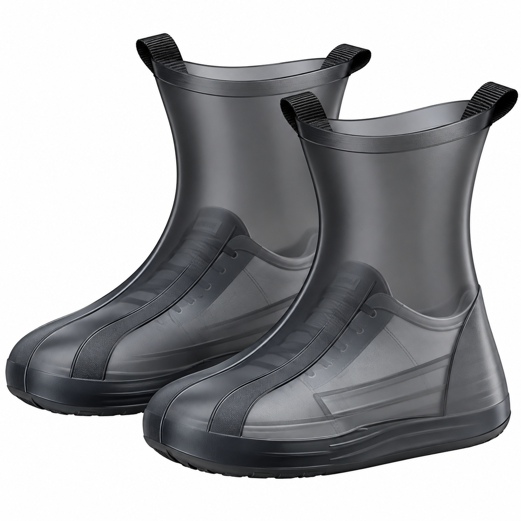 Schuhschützer aus Latex | Wasserdichte Elastische Konstruktion & Strukturierte Sohle | Wiederverwendbare Unisex-Überzieher für Regen | Schmid