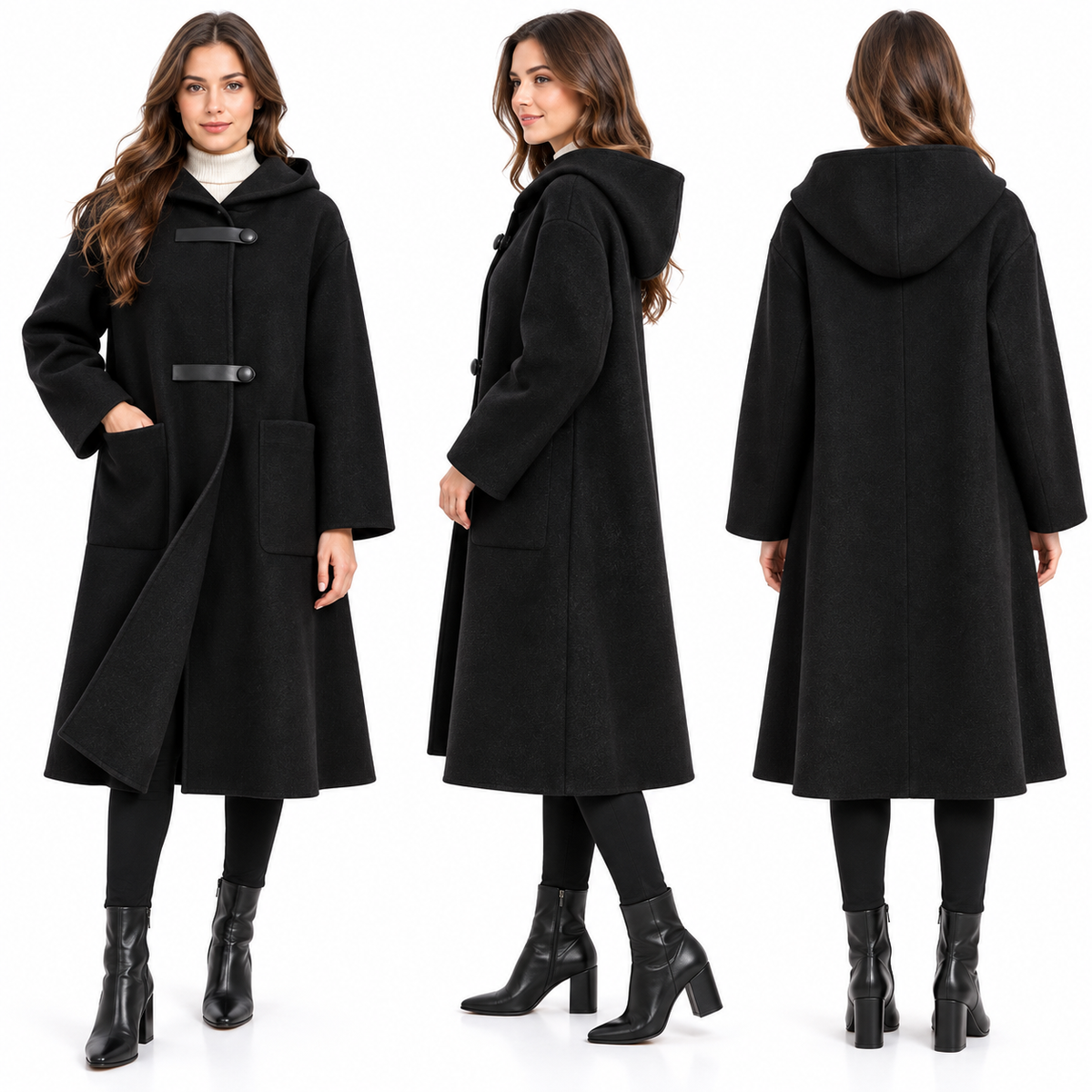 Langarmjacke mit Kapuze | Verstellbare Kapuze & Mehrere Taschen | Jacke für Alltag, Freizeit & Outdoor-Aktivitäten | Schmid