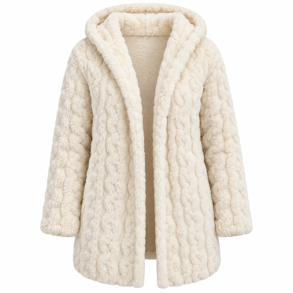 Damen Strickjacke aus Polyester | Strukturierter Strick & Leichter Stretch | Einfarbige Jacke für Herbst & Winter | Schmid