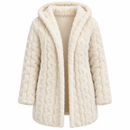 Damen Strickjacke aus Polyester | Strukturierter Strick & Leichter Stretch | Einfarbige Jacke für Herbst & Winter | Schmid