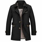 Herren Baumwolljacke | Entspanntes Alltagsdesign | Schwarze Jacke für Arbeit, Freizeit & Übergangszeit | Schmid