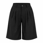 Damen Hose mit Hoher Taille | Lockere Passform, Weites Bein & Falten | Einfarbige Hose mit Taschen, Elastischem Rücken & Reißverschluss | Schmid