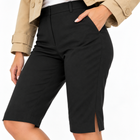 Damen Capri-Hose aus Spandex-Nylon-Mix | Hohe Taille & Enganliegender Stretch-Schnitt | Knielange Hose mit Seitenschlitzen für Freizeit & Abend | Schmid