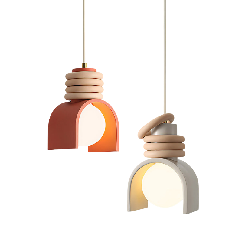 ArtsyGlow | Deckenlampe mit Farbigen Details und Künstlerischem Design
