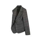 Damen Wolljacke | Karierte Vintage Langarm Winterjacke Für Elegante Wärme