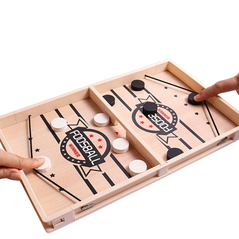 Tisch Slingshot Hockey – Holz-Puckspiel für Zwei Spieler