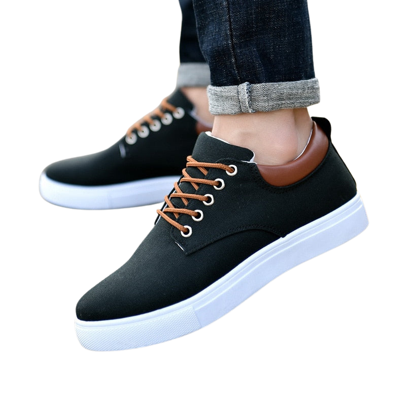 Herren - Canvas Sneaker mit Weißer Sohle