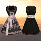 Damen Trachtenkleid mit Spitzen Schürze | Trachtenkleid mit Bluse und Schnürung für Oktoberfest | Schmid