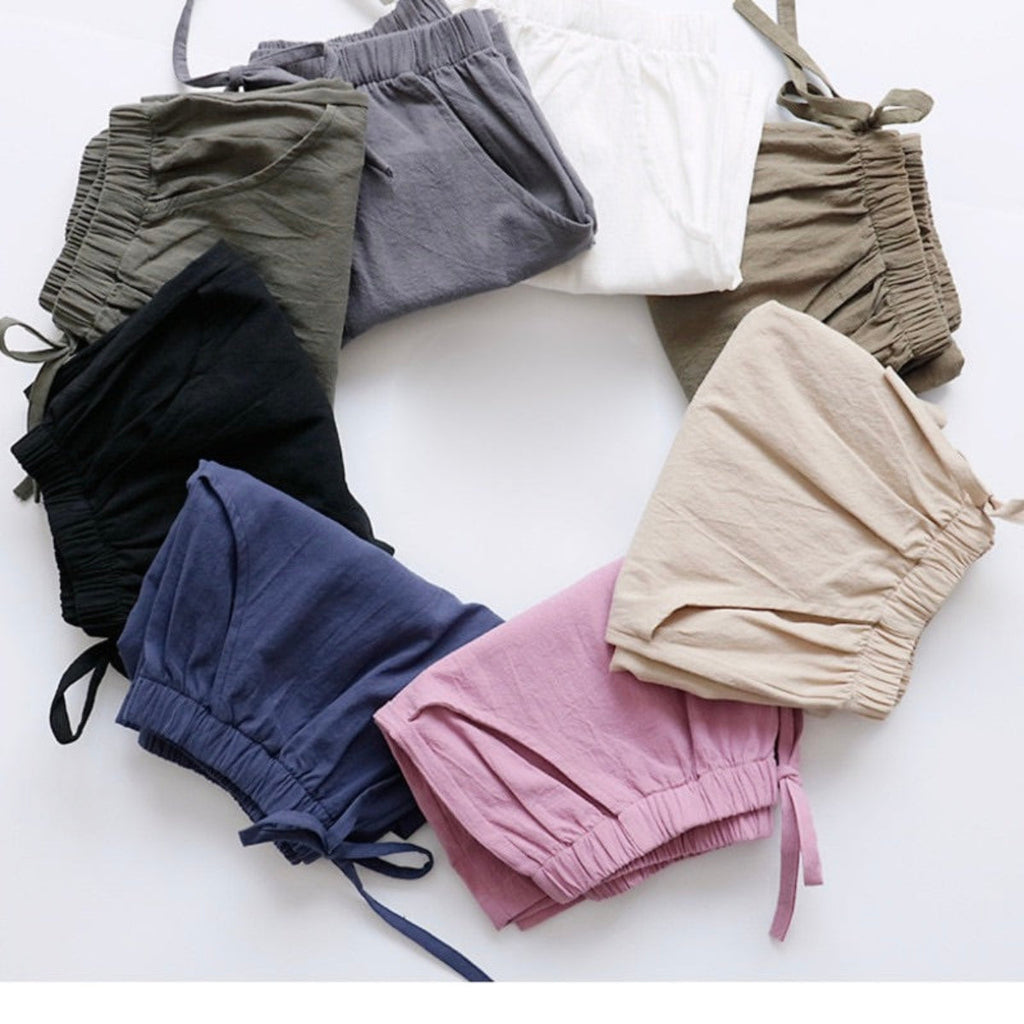 Lindy - Shorts Leinen- und Baumwollmischung