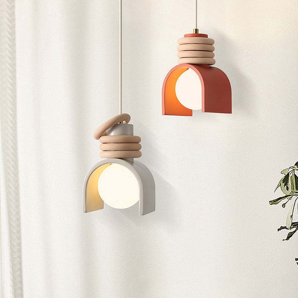 ArtsyGlow | Deckenlampe mit Farbigen Details und Künstlerischem Design
