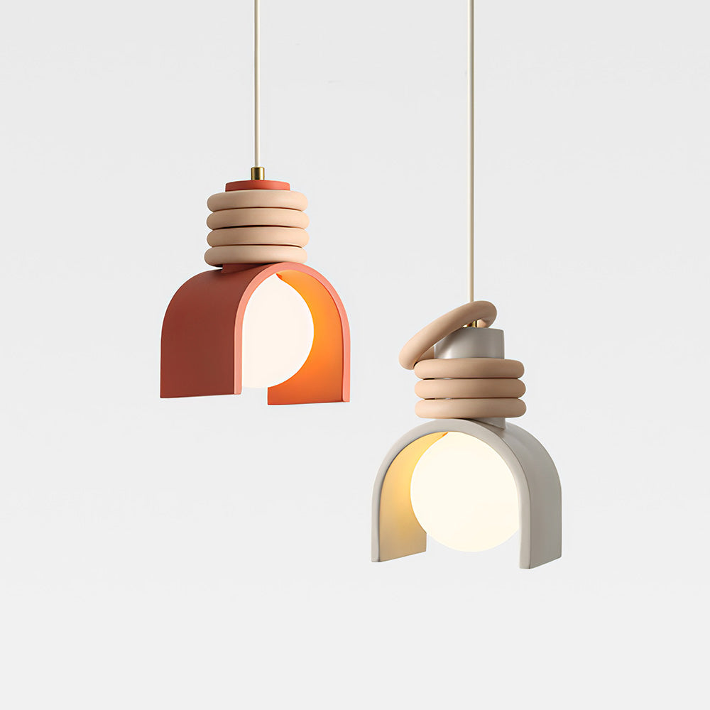 ArtsyGlow | Deckenlampe mit Farbigen Details und Künstlerischem Design