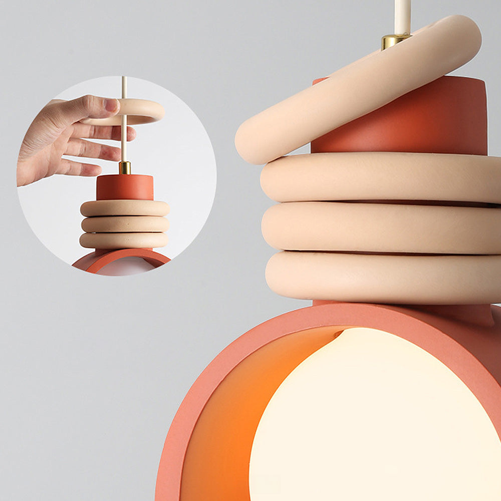 ArtsyGlow | Deckenlampe mit Farbigen Details und Künstlerischem Design