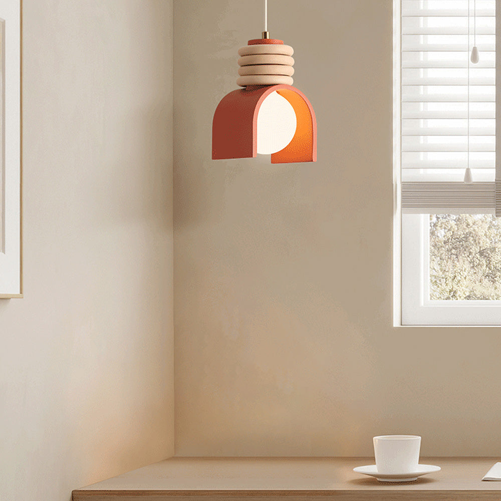 ArtsyGlow | Deckenlampe mit Farbigen Details und Künstlerischem Design