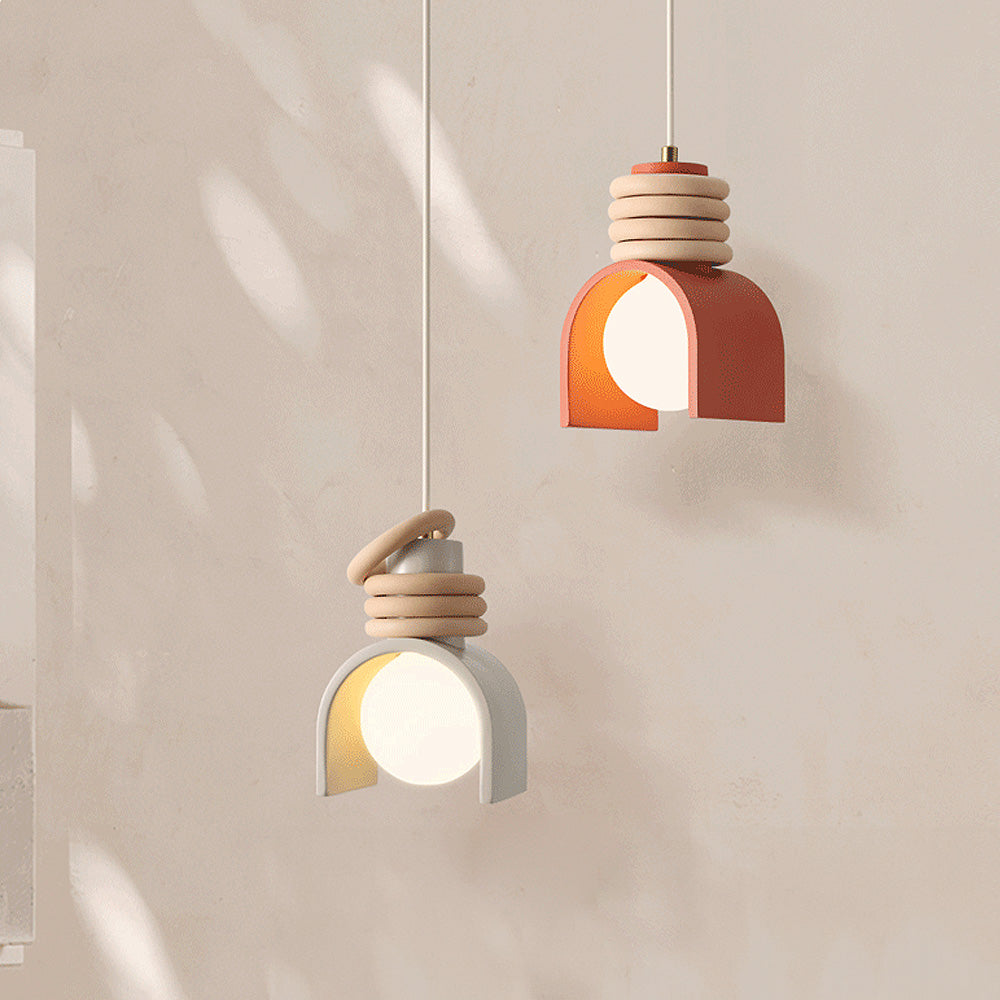 ArtsyGlow | Deckenlampe mit Farbigen Details und Künstlerischem Design