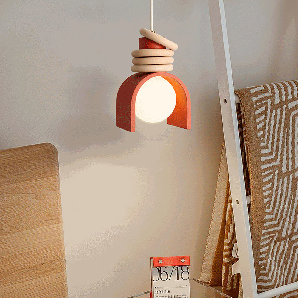 ArtsyGlow | Deckenlampe mit Farbigen Details und Künstlerischem Design