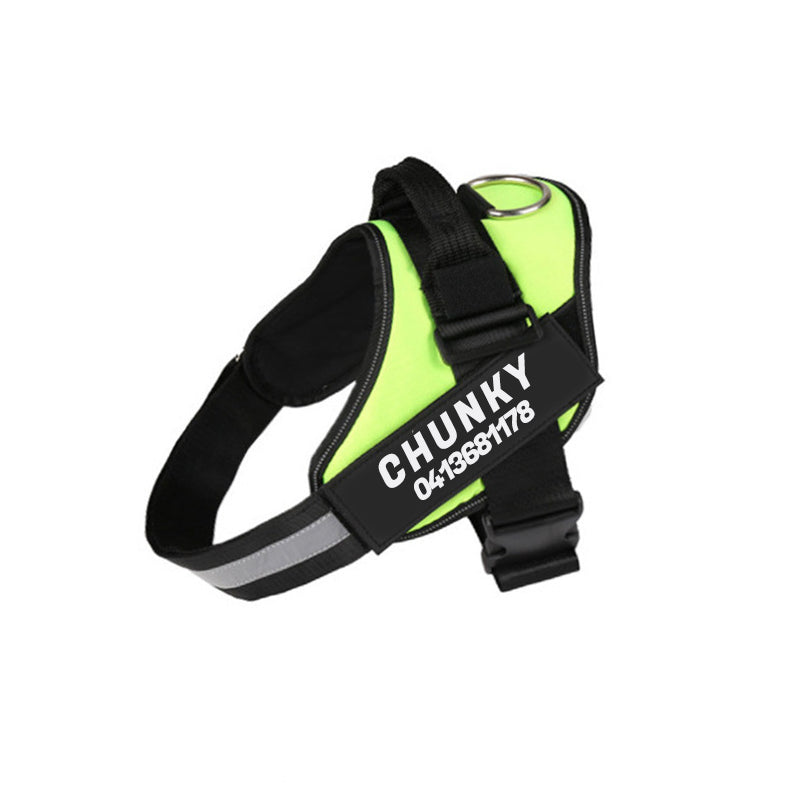 Dogsafe harness | sicherheits-hundegeschirr mit namensschild & reflektoren