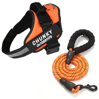 Dogsafe harness | sicherheits-hundegeschirr mit namensschild & reflektoren