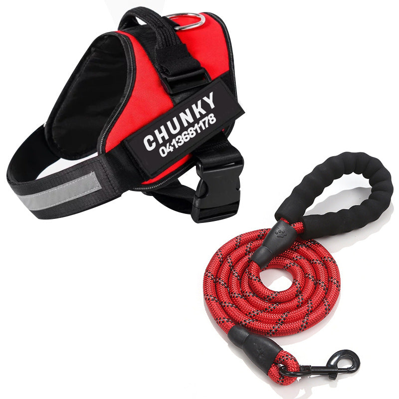 Dogsafe harness | sicherheits-hundegeschirr mit namensschild & reflektoren