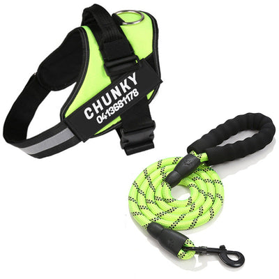 Dogsafe harness | sicherheits-hundegeschirr mit namensschild & reflektoren