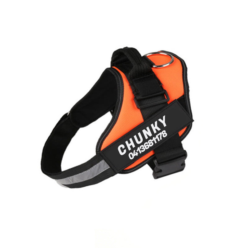 Dogsafe harness | sicherheits-hundegeschirr mit namensschild & reflektoren