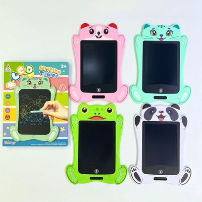 Drawbuddy lcd-zeichenbrett | kinder-schreibtafel mit tierdesign & stylus für kreatives lernen