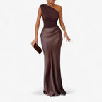 Lucie – Damen Asymmetrisches Maxikleid