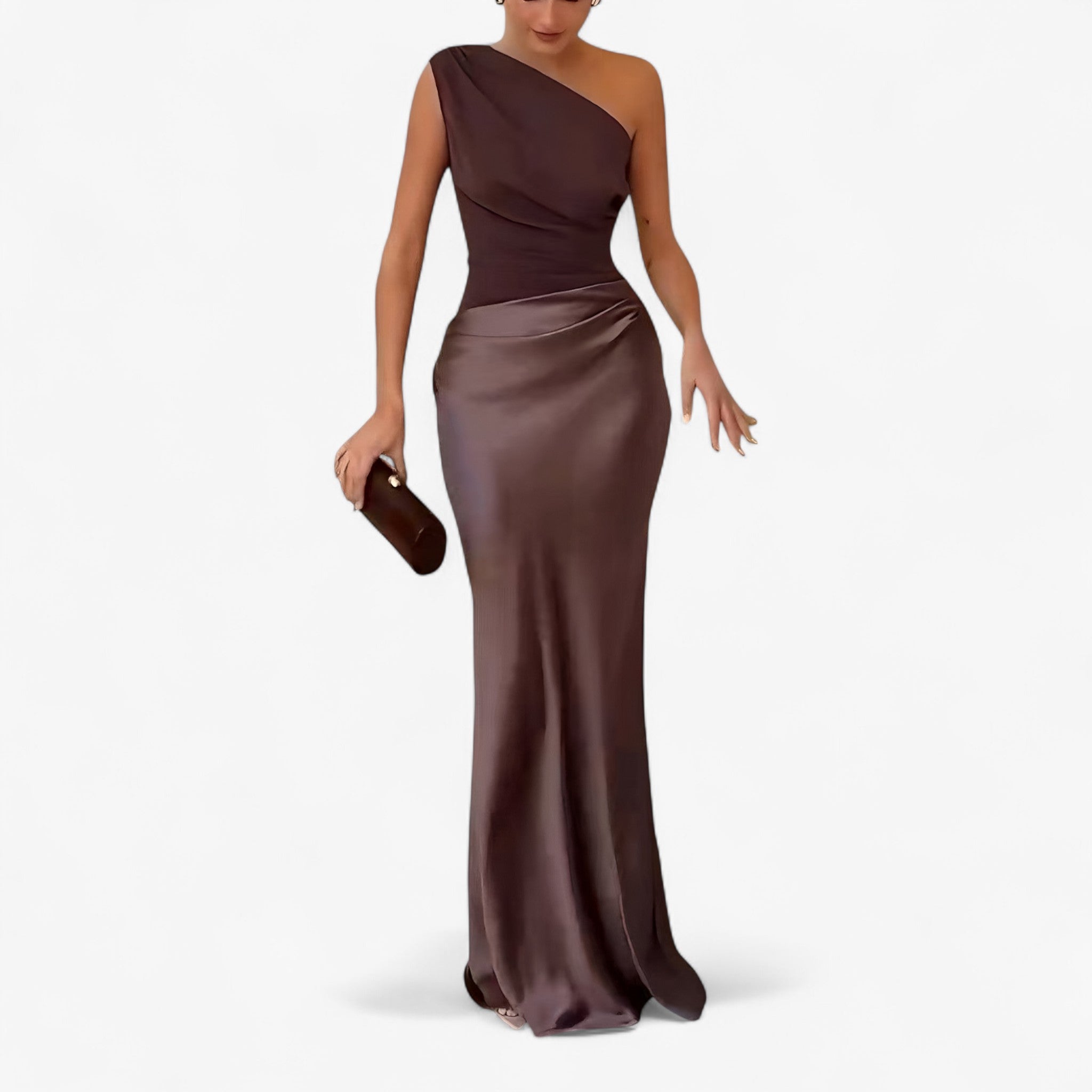Lucie – Damen Asymmetrisches Maxikleid