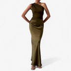 Lucie – Damen Asymmetrisches Maxikleid