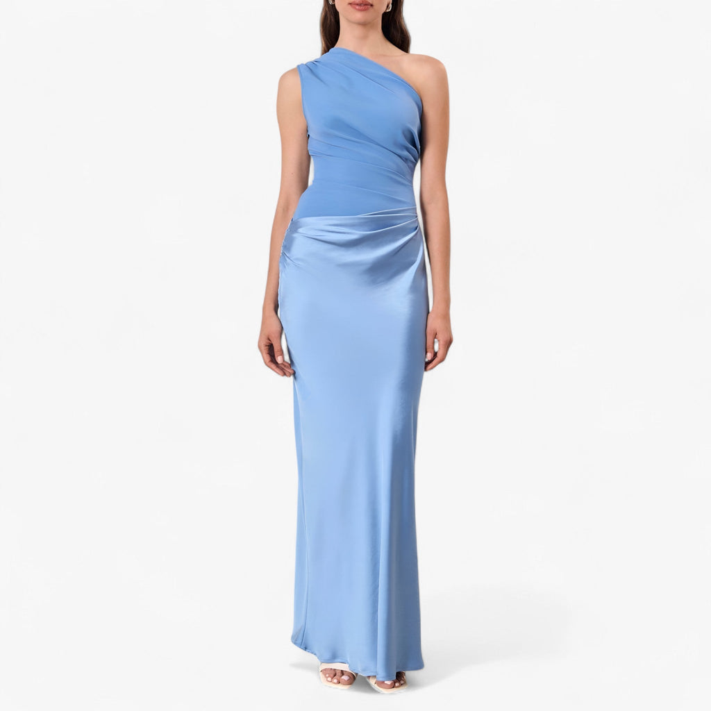 Lucie – Damen Asymmetrisches Maxikleid