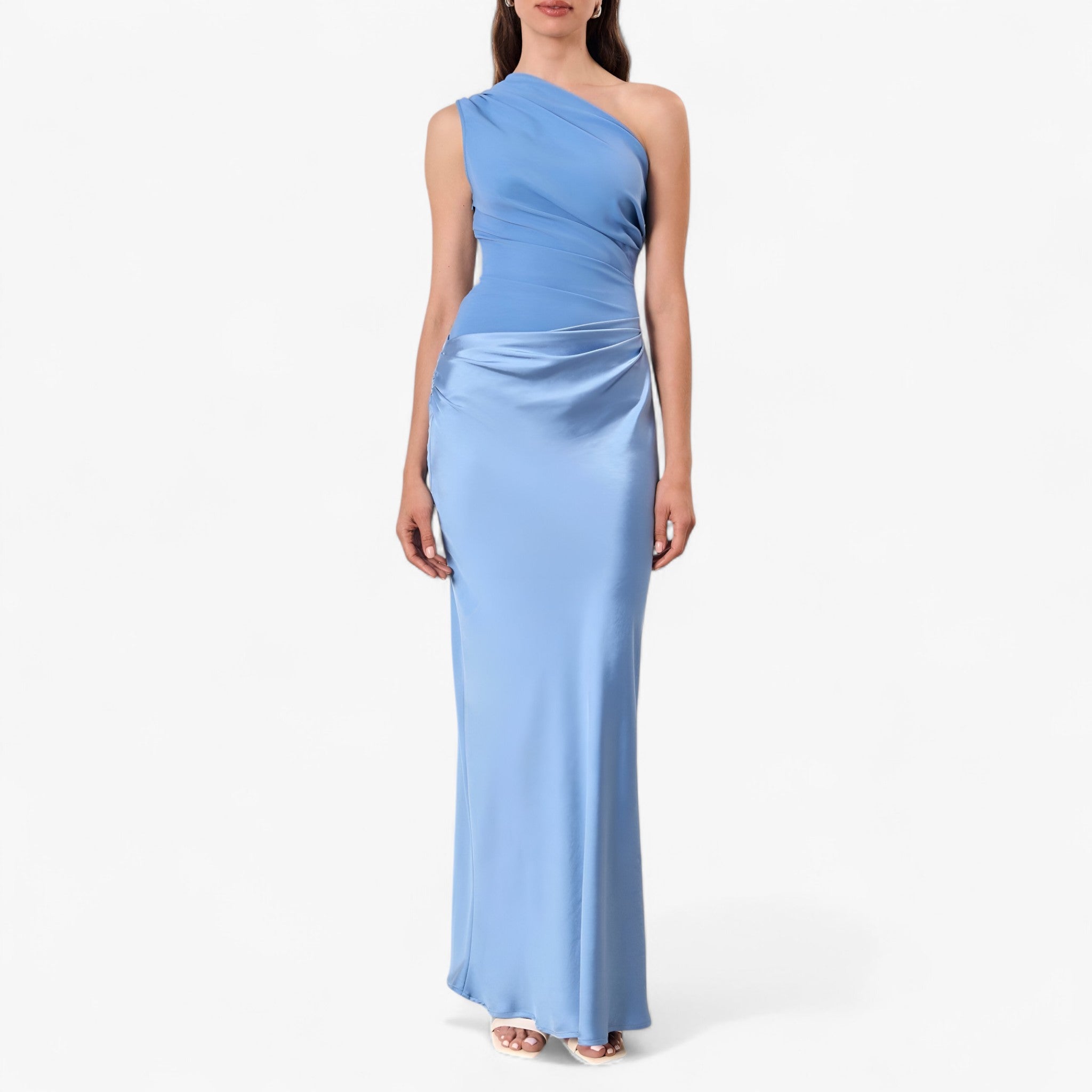 Lucie – Damen Asymmetrisches Maxikleid