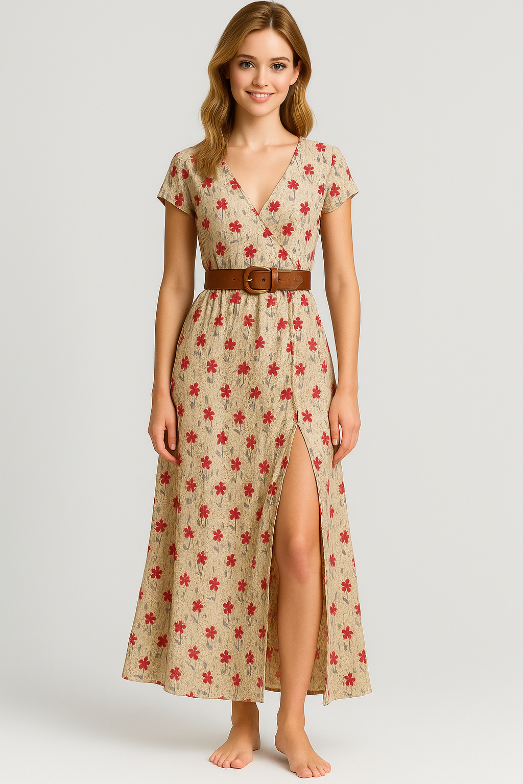 Damen Maxikleid – Sommerkleid, lange Passform