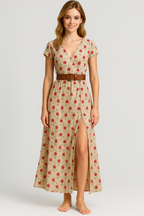 Damen Maxikleid – Sommerkleid, lange Passform