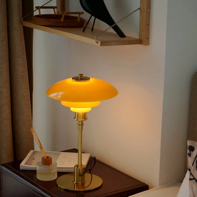 Danish design table lamp | skandinavische tischlampe mit dimmbarem led-licht & glasdesign