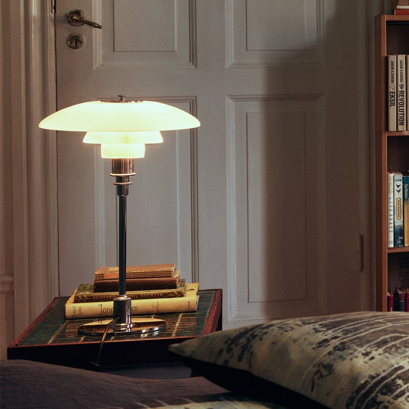 Danish design table lamp | skandinavische tischlampe mit dimmbarem led-licht & glasdesign