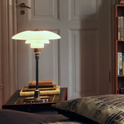 Danish design table lamp | skandinavische tischlampe mit dimmbarem led-licht & glasdesign