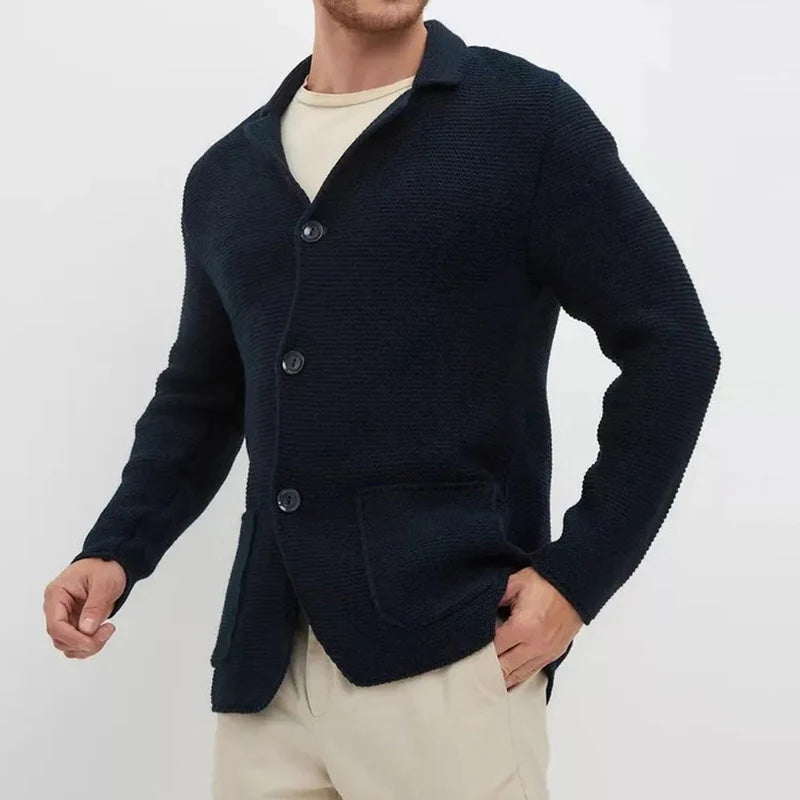 Lorenzo Strick-Cardigan – Herren Knitwear Cardigan mit Knopfleiste