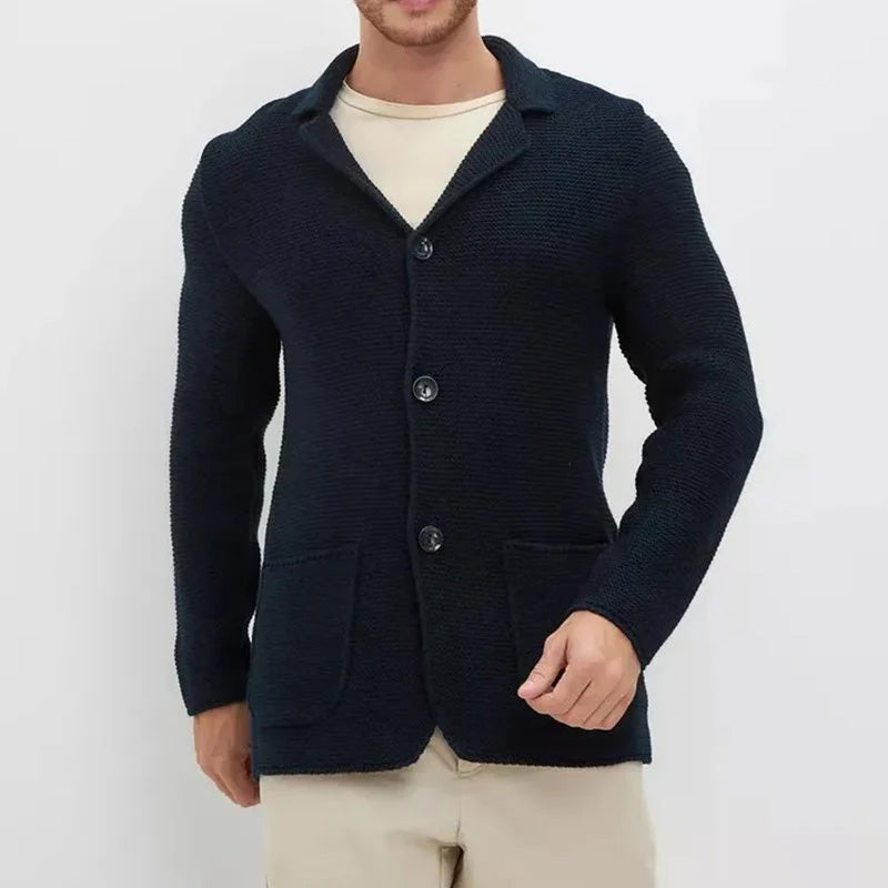 Lorenzo Strick-Cardigan – Herren Knitwear Cardigan mit Knopfleiste
