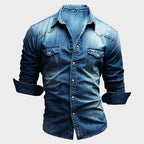 Slim - Fit Denim Hemd für Herren