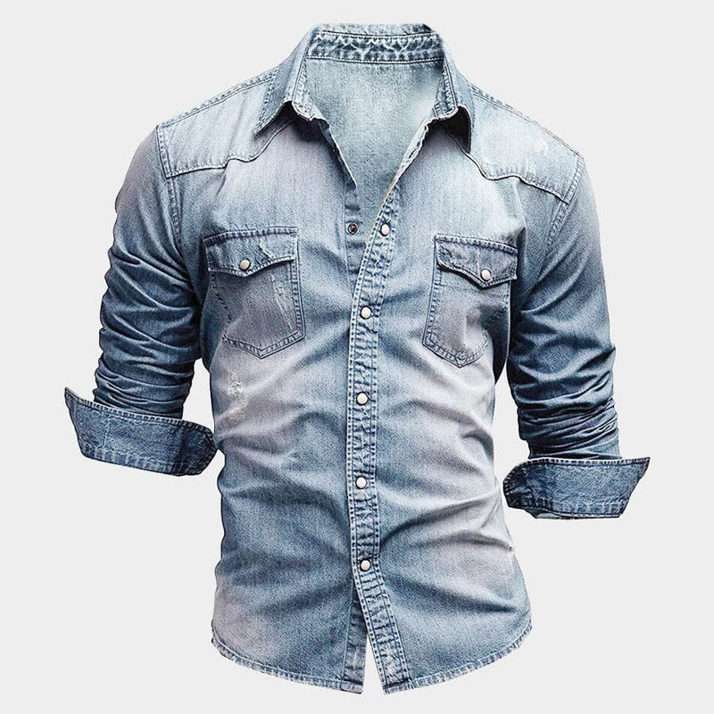 Slim - Fit Denim Hemd für Herren
