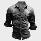 Slim - Fit Denim Hemd für Herren