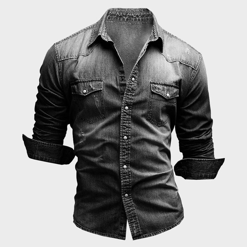 Slim - Fit Denim Hemd für Herren